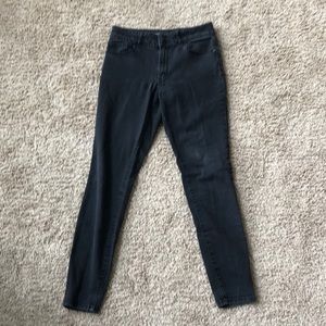 High-Waisted Black Jeans